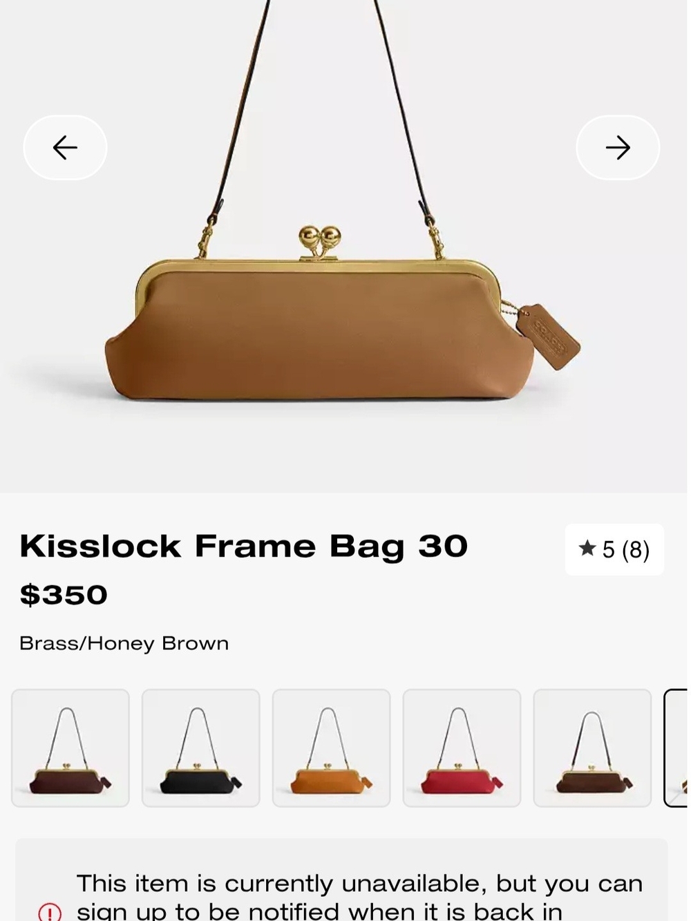 Coach Kisslock Frame Bag 30 - Runway Edition - NWOT - Never Used - Picture 10 of 10